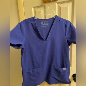 Winning blue Figs top